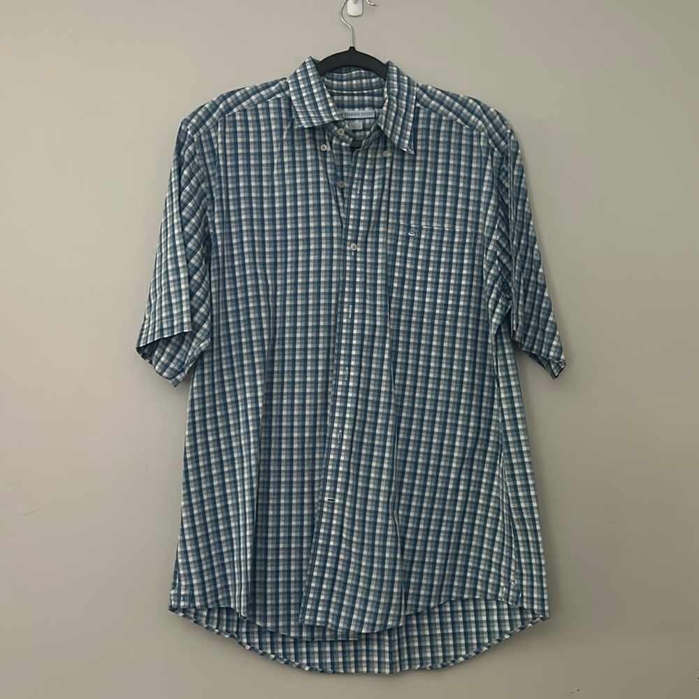 Southern tide button down plaid shirt
